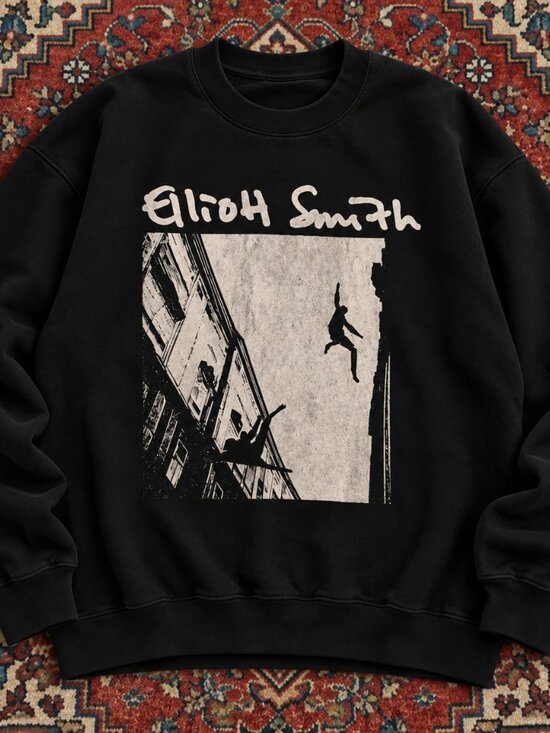 Gildan Other - Elliott Smith Self Titled Graphic Sweatshirt Black Shirt